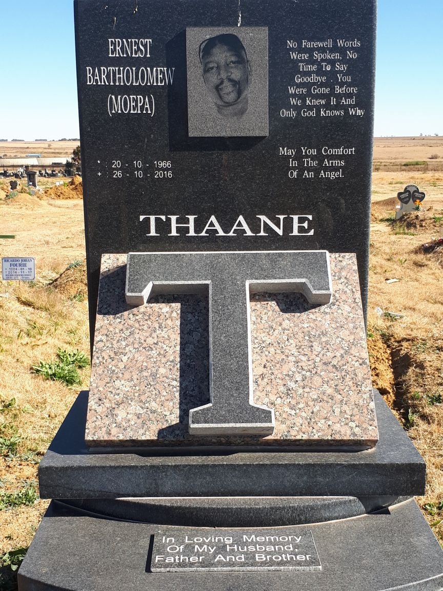 THAANE Ernest Bartholomew 1966-2016