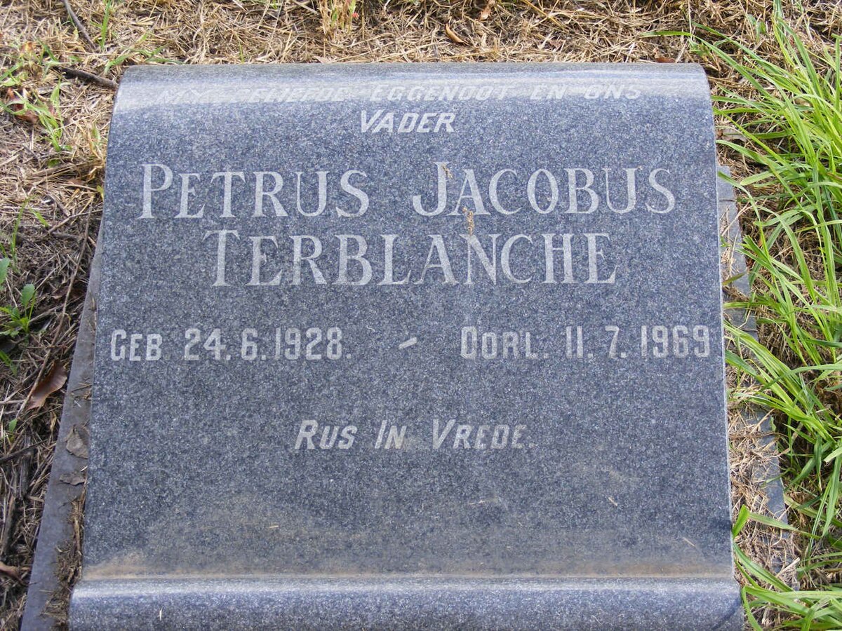 TERBLANCHE Petrus Jacobus 1928-1969
