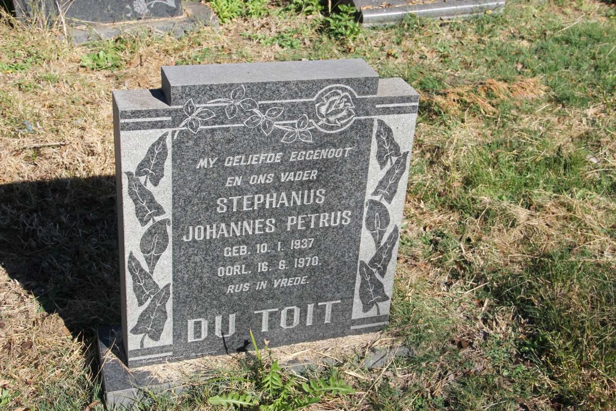 TOIT Stephanus Johannes Petrus, du 1937-1970