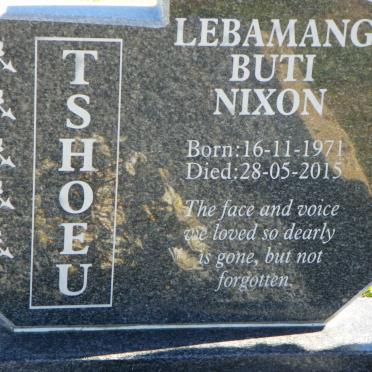 TSHOEU Lebamang Buti Nixon 1971-2015
