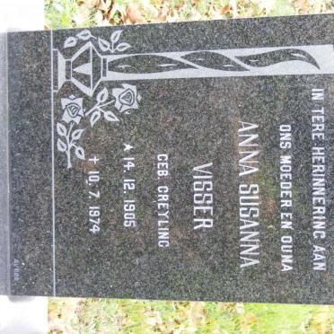 VISSER Anna Susanna nee GREYLING 1905-1974