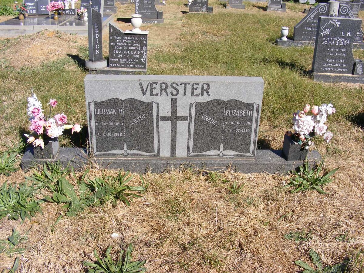 VERSTER Liebman R. 1910-1986 &amp; Elizabeth 1916-1992