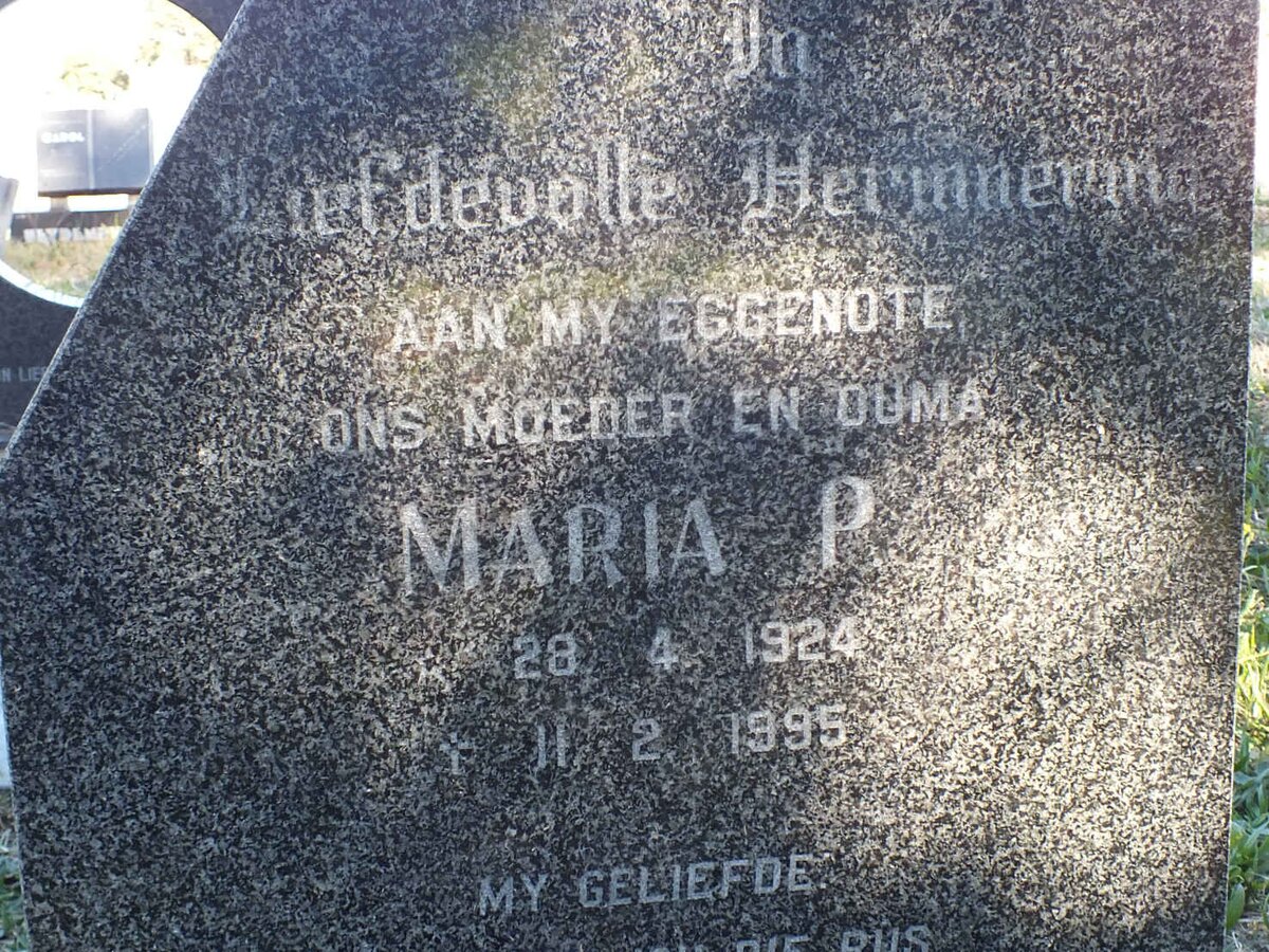 VORSTER Maria P. 1924-1995