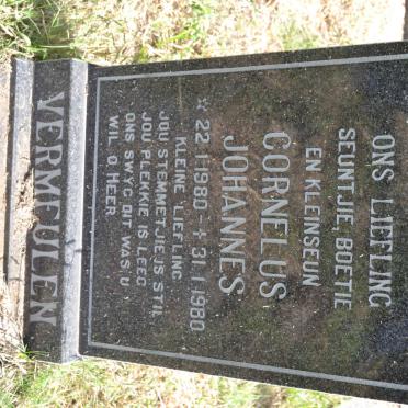 VERMEULEN Cornelus Johannes 1980-1980