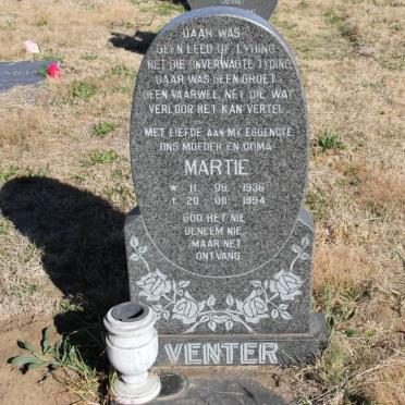 VENTER Martie 1936-1994