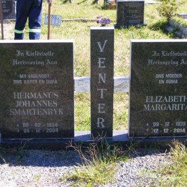 VENTER Hermanus Johannes Smartenryk 1934-2004 &amp; Elizabeth Margarita 1935-2014