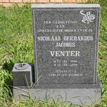 VENTER Nicolaas Gerhardus Jacobus 1906-1999