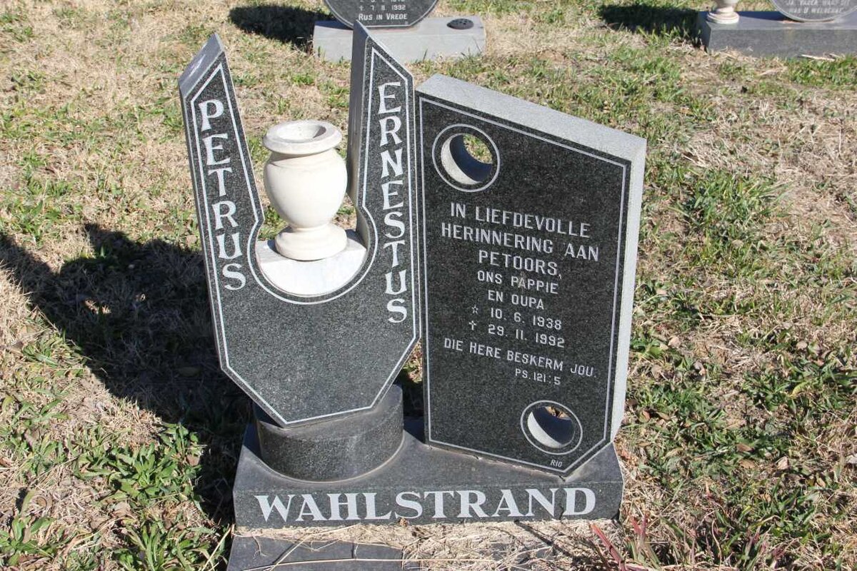 WAHLSTRAND Petrus Ernestus 1938-1992