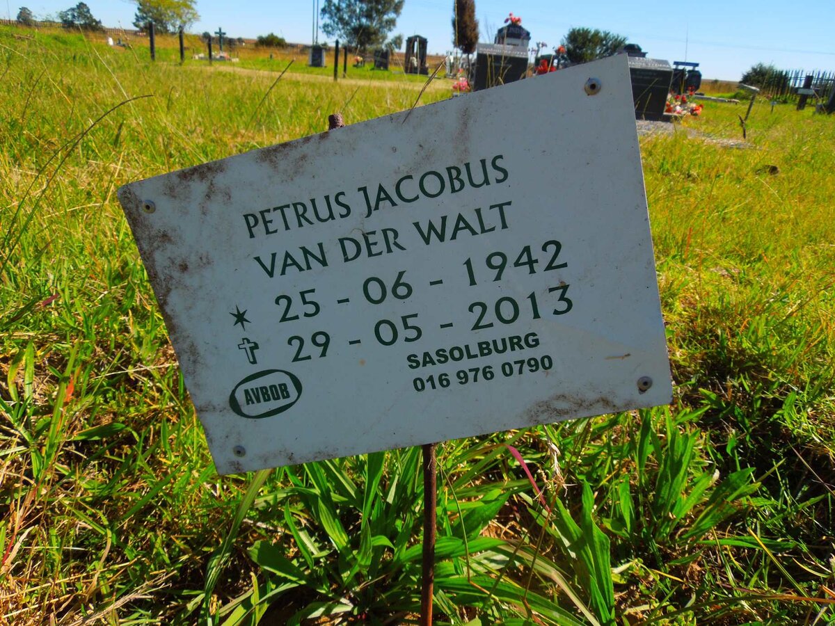 WALT Petrus Jacobus, van der 1942-2013