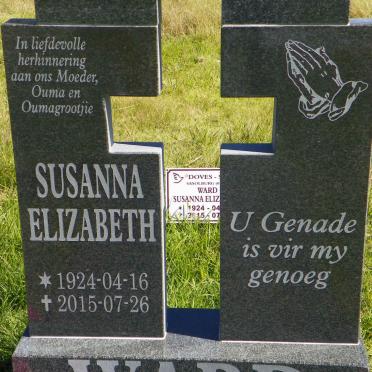 WARD Susanna Elizabeth 1924-2015