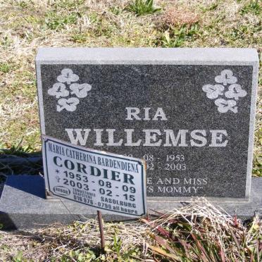 WILLEMSE Maria Catherina Bardendiena, CORDIER 1953-2003