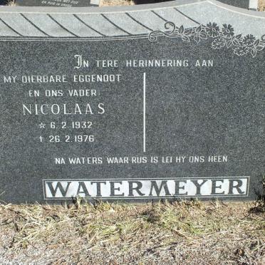 WATERMEYER Nicolaas 1932-1976