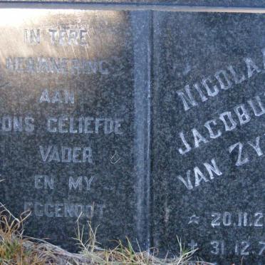 ZYL Nicolaas Jacobus, van 1928-1977