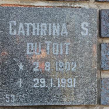 TOIT Cathrina S., du 1902-1991