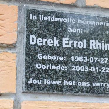 RHIND Derek Errol 1963-2003