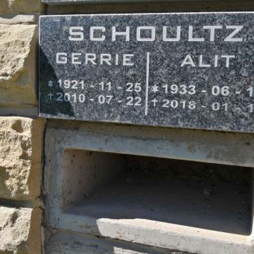 SCHOULTZ Gerrie 1921-2010 &amp; Alit 1933-2018