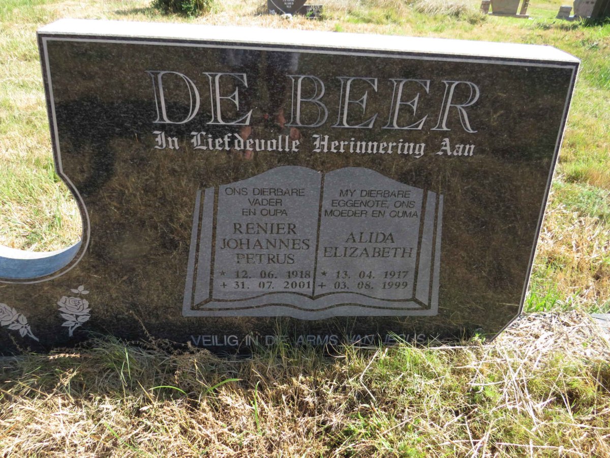 BEER Renier Petrus, de 1918-2001 &amp; Alida Elizabeth 1917-1999
