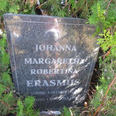 ERASMUS Johanna Margaretha Robertina 1907-2001
