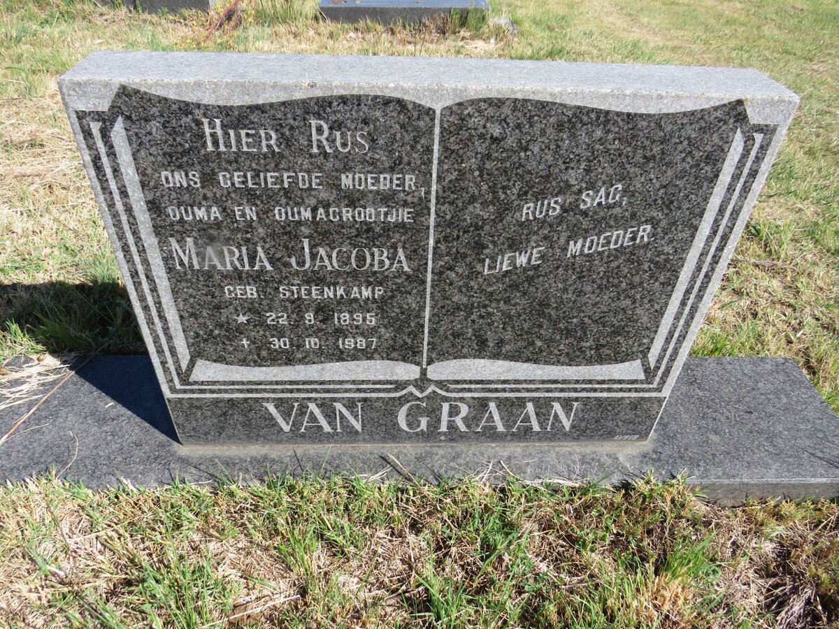 GRAAN Maria Jacoba, van nee STEENKAMP 1895-1987