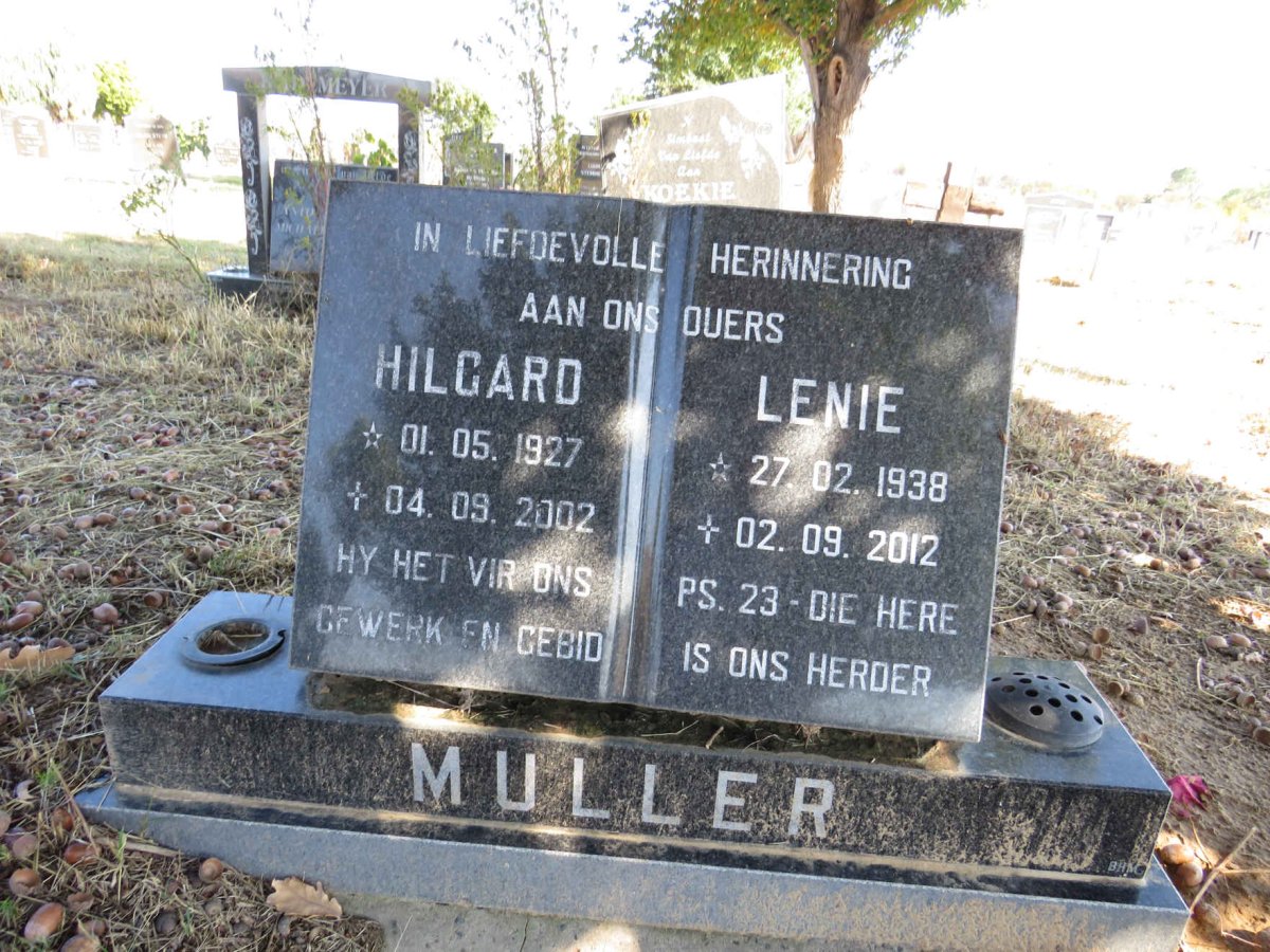 MULLER Hilgard 1927-2002 &amp; Lenie 1938-2012