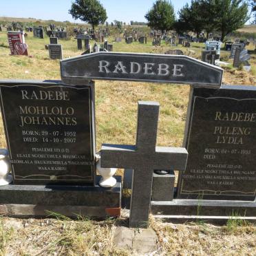 RADEBE Mohlolo Johannes 1952-2007 &amp; Puleng Lydia 1955-