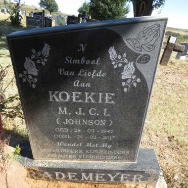 RADEMEYER M.J.C.L. nee JOHNSON 1947-2017
