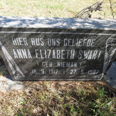SWART Anna Elizabeth nee NIEMAN 1917-1987