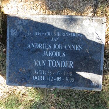 TONDER Andries Johannes Jacobus, van 1938-2005