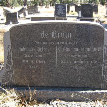 BRUIN Johannes Petrus, de 1891-1969 &amp; Catharina Johanna M. SEVENSTER 1897-1957
