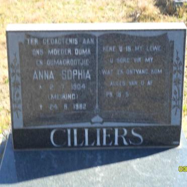 CILLIERS Anna Sophia nee MEIRING 1904-1982