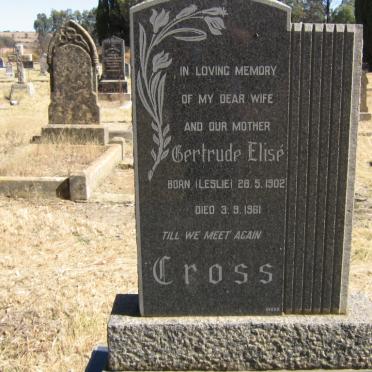 CROSS Gertrude Elise nee LESLIE 1902-1961