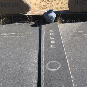 KOLBE John Gersohn Eliezer 1886-1971 &amp; Maria Elizabeth DE WET 1889-1974