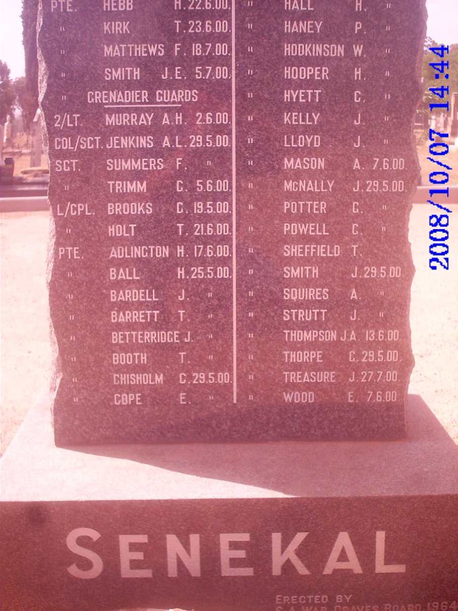 2. Senekal War Memorial 1899-1902