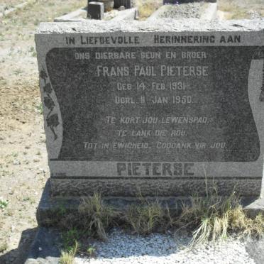 PIETERSE Frans Paul 1931-1950