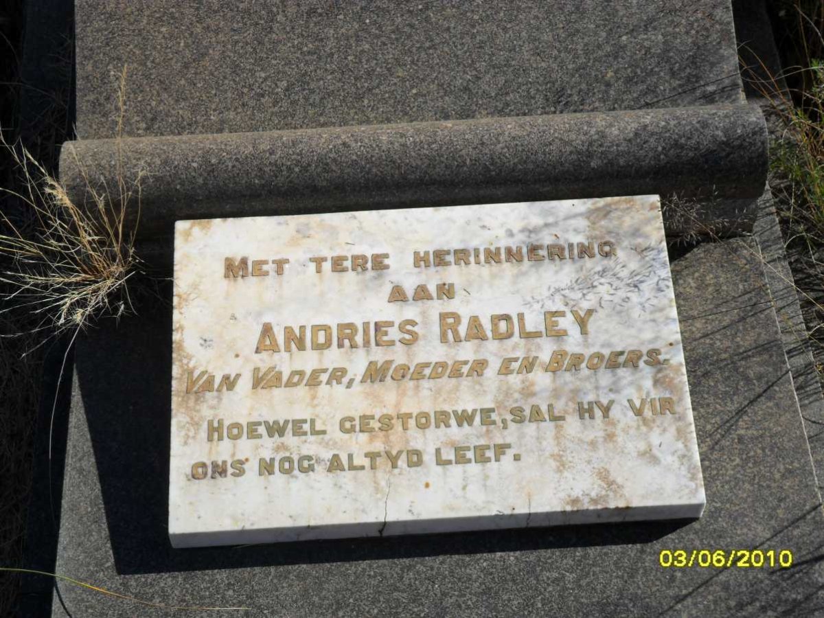 RADLEY Andries Jacobus 1893-1946 _2