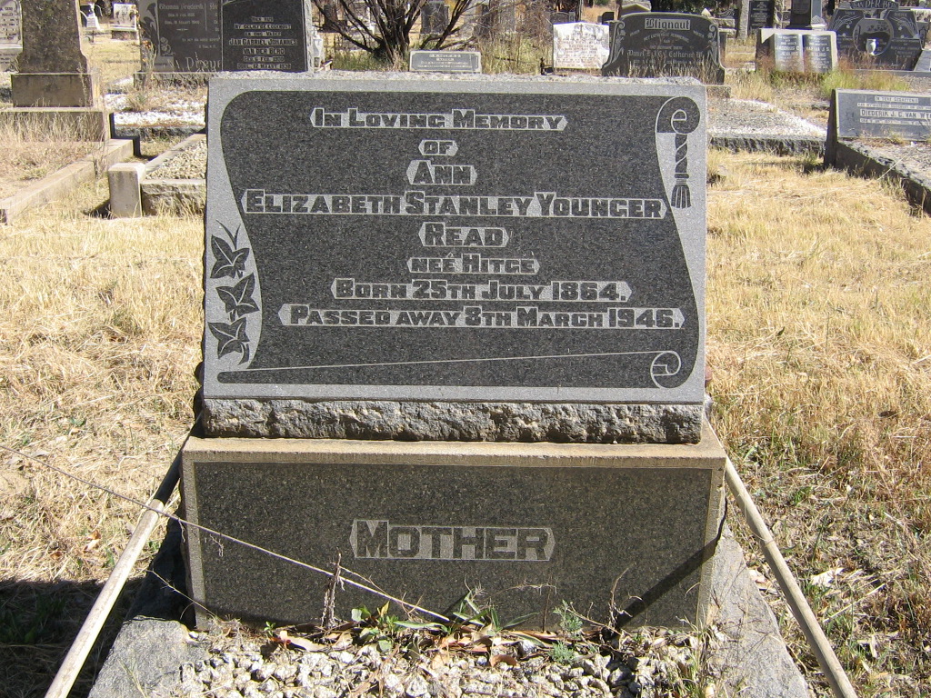 READ Ann Elizabeth Stanley Younger nee HITGE 1864-1946