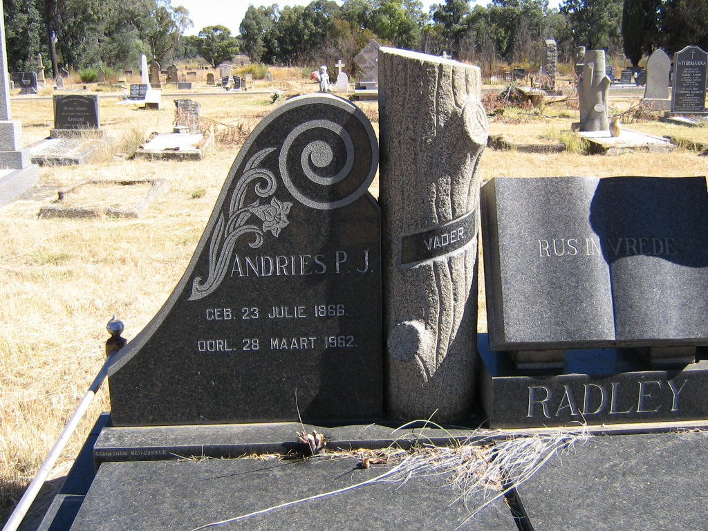 RADLEY Andries P.J. 1866-1962 