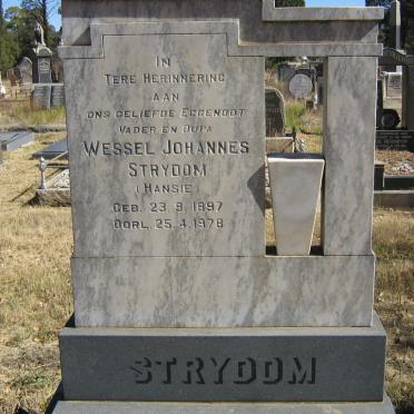 STRYDOM Wessel Johannes 1897-1978