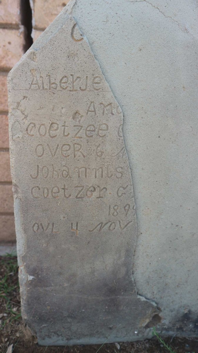 COETZEE Alberje Andria  -1902 :: COETZER Johannis 1899-