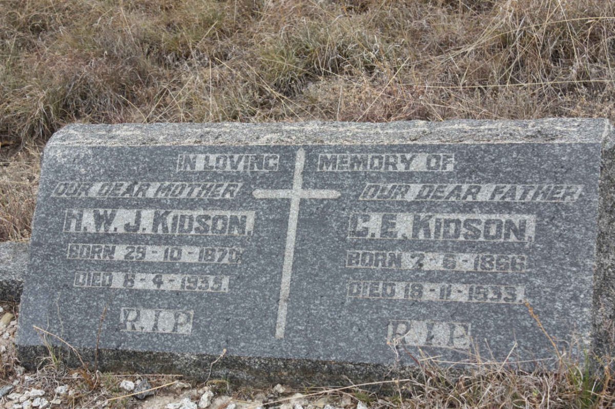 KIDSON C.E. 1866-1933 &amp; H.W.J. 1870-1935