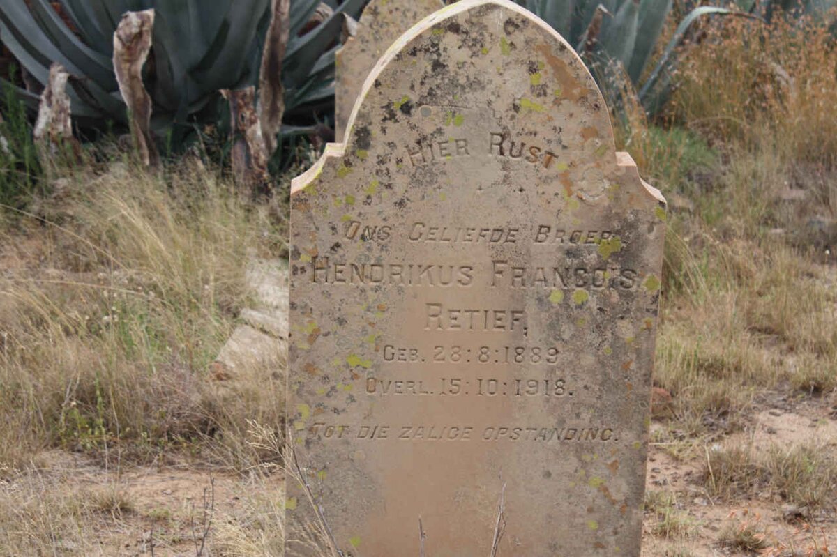 RETIEF Hendrikus Fransois 1889-1918