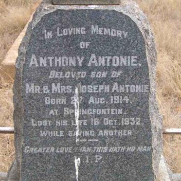 ANTONIE Anthony 1914-1932
