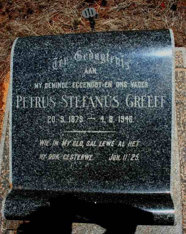 GREEFF Petrus Stefanus 1879-1946