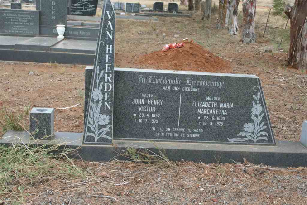 HEERDEN John Henry Victor, van 1897-1979 &amp; Elizabeth Maria Margaretha 1899-1978
