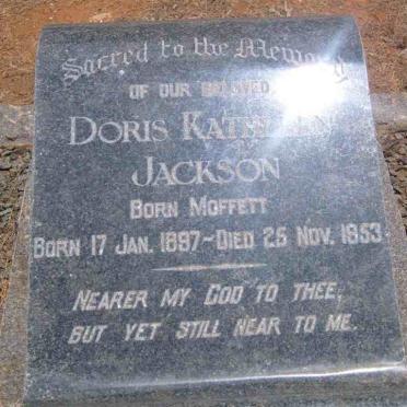JACKSON Doris Kathleen nee MOFFAT 1897-1853