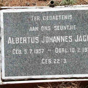 JACOBS Albertus Johannes 1957-1958