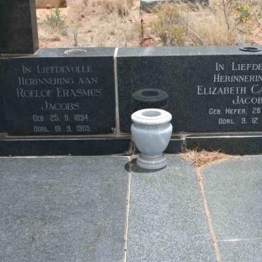 JACOBS Roelof Erasmus 1894-1965 &amp; Elizabeth Catharina HEFER 1900-1992