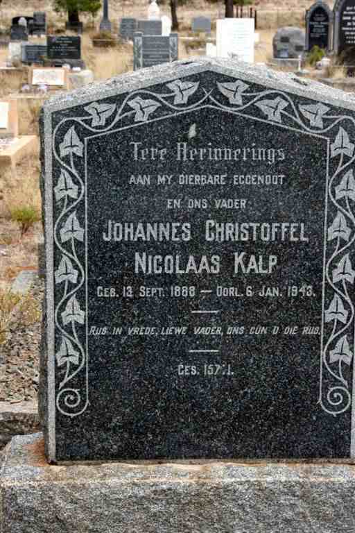 KALP Johannes Christoffel Nicolaas 1888-1943