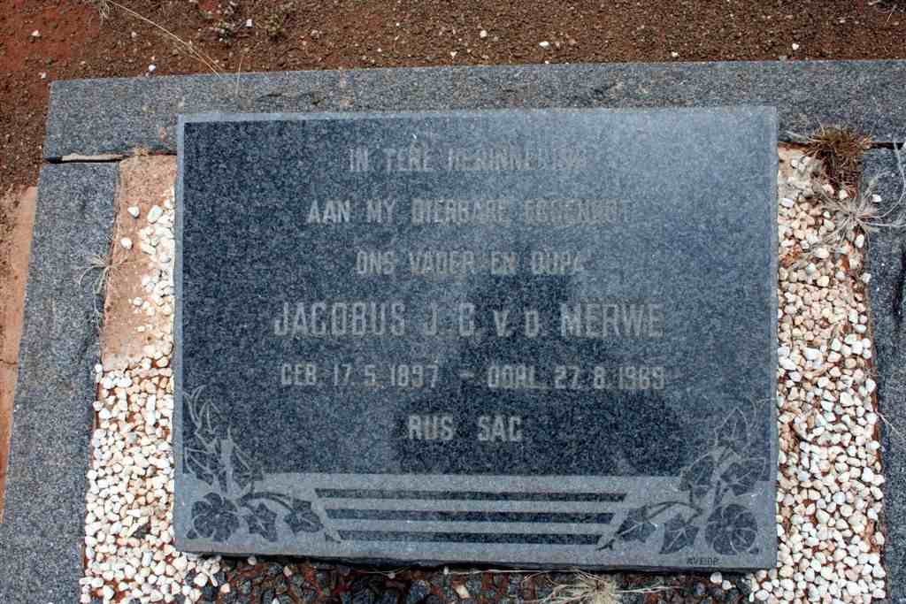 MERWE Jacobus J.C., v.d. 1897-1969