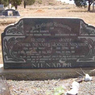 NIENABER Jozef Jooste 1881-1961 &amp; Hester Sophia VAN DER WALT 1889-1953